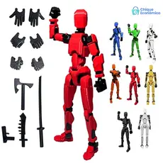 Modelo De Robô 3D Articulado Com Kit De Braço Completo , Presente Criativo De Brinquedo De Construção DIY