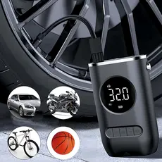 Mini Compressor de Ar Portatil Recarregavél Digital USB Calibrador Pneu Envio Imediato