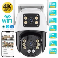 Câmera De Segurança A28B Dupla Compatível Com Alexa Wi-Fi Smart IP66 App ICSEE Envio Imediato
