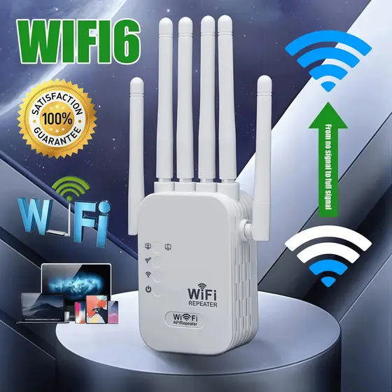 Repetidor Wifi 2800m 6 Antenas Roteador Amplificador De Sinal Modem 300MBPS