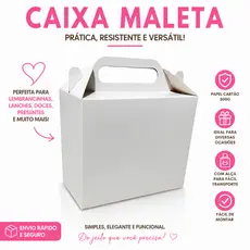 Caixa Maleta lembrancinha, Delivery, Presente, Kit festa, Kit Lanche, Doces, Roupas, Lanche escolar 5/10/15 e 20 UNIDADE
