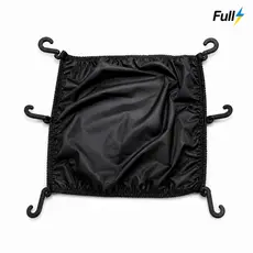 Redinha Rede Elástica Fechada Para Capacete Moto Preta Aranha 42x42 Multiuso