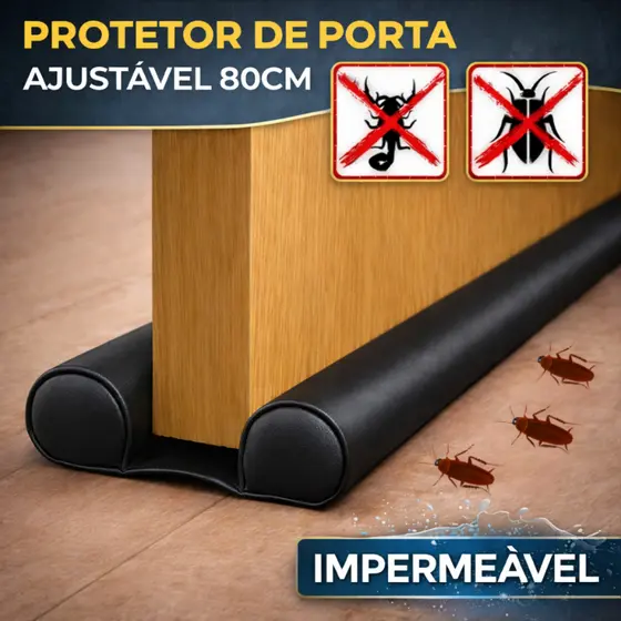 Rolo Protetor Veda Porta 80cm Proteje Contra Inseto Vento Ajustavel Impermeável Envio Imediato