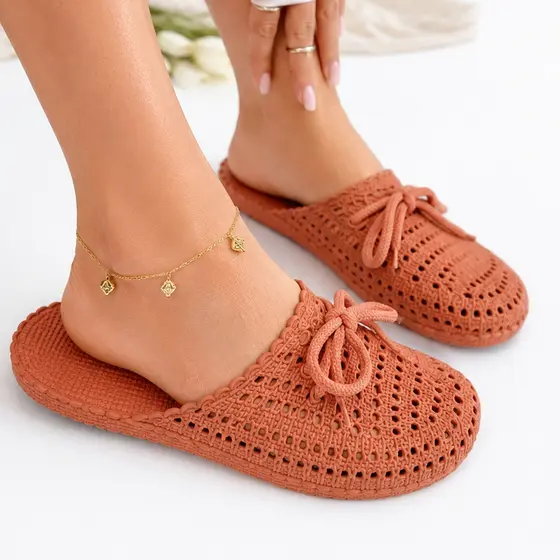 Sandália Mule Confortável Antiderrapante Feminina Croc Bico Redondo