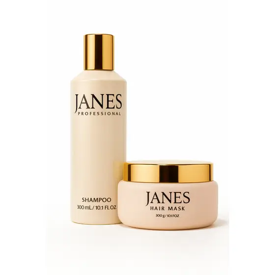 Kit Janes Professional Luxe Care – Shampoo 300ml + Máscara 300g | Tratamento Intensivo de Brilho, Força e Nutrição Avanç