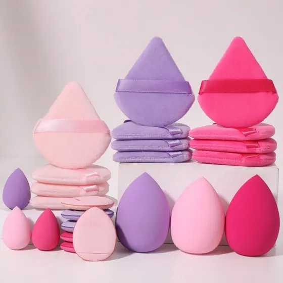 Kit 12 Esponjas Pincel para Maquiagem Multifuncional
