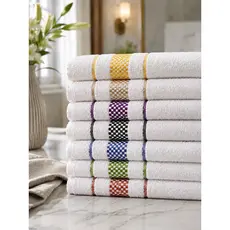 Kit Panos de Prato Atoalhado Jacquard Premium - Xadrez