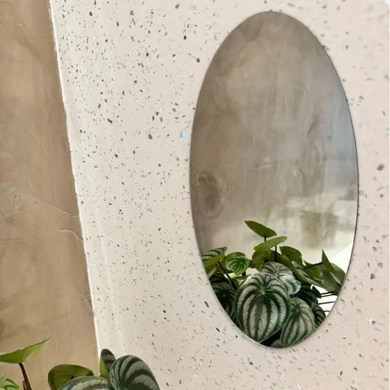 Espelho Decorativo Oval 26x15 Banheiro Box Pequeno Decoração