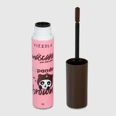 Máscara de Cílios Rímel Vizzela No Panda Marrom Brown 5g Vegano