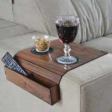 Suporte Porta Copos Com Porta Controle Braço Sofá Casa Moveis Decoração Sala Esteira
