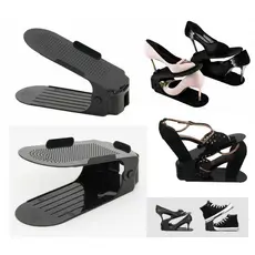 Organizador Para Sapatos Tênis Kit Unidade Preto Suporte Com Regulagem Altura