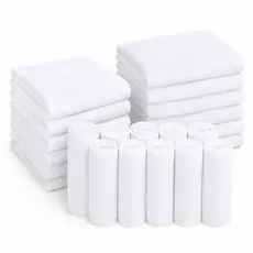 Kit com 5 fraldas de pano branco Minasrey 60x60cm 100% algodão para bebês meninos e meninas