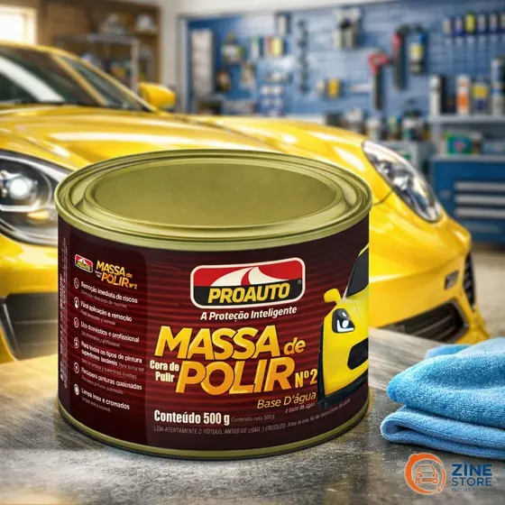 Massa de Polir Branca Tira Mancha e Arranhões N2 Proauto 500G