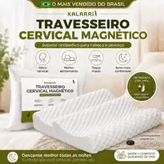 KIT Travesseiro CERVICAL Counter Pillow Fisilife Tecnologia Ortopédico MAGNÉTICO Terapêutico