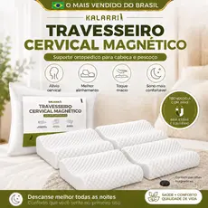 Travesseiro CERVICAL Ortopédico Magnetico Infravermelho Terapêutico Pillow Anatômico Anti Ronco