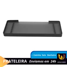 PORTA SHAMPOO, PRATELEIRA BANHEIRO PAREDE SEMI PRETO FOSCO