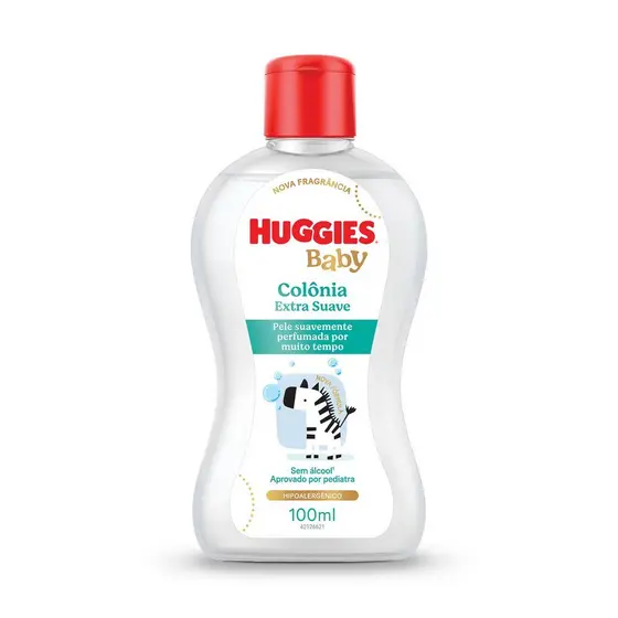 Colônia Huggies para Bebê Extra Suave Hipoalergênica 100 ml
