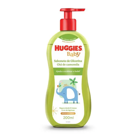 Sabonete Líquido Huggies glicerina para bebê camomila – 200ml