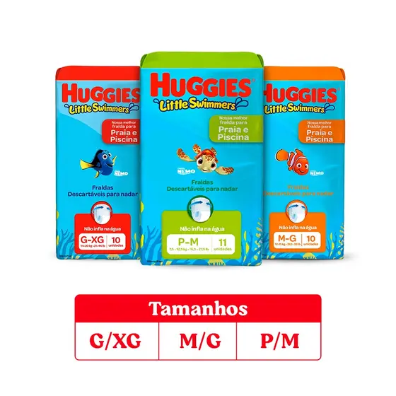 Fralda de Piscina Huggies Little Swimmers P-M / M-G / G-XG