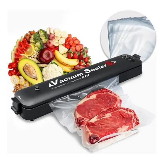 Seladora Completa à Vácuo Armazena Alimentos Domésticos Embaladora Bivolt 5 Vezes Mais potente