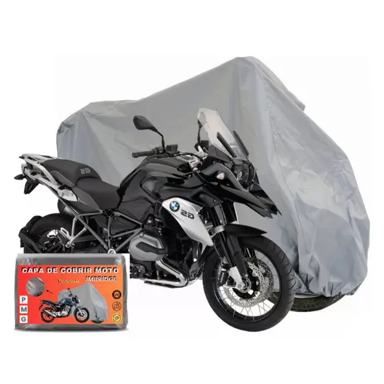 Capa de Proteção de Moto 100% Impermeável Motocicleta Protege Sol Chuva Poeira 230cm x 130cm