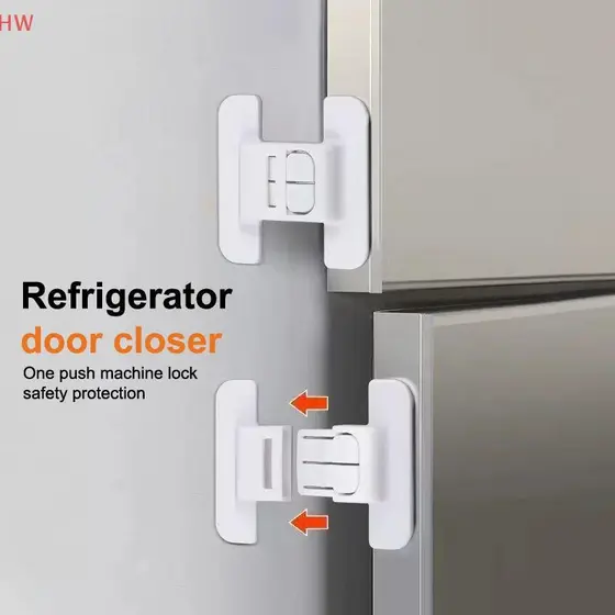 Novo 5 Peças Trava de Segurança para Porta de Geladeira e Freezer Trava Multifuncional Protetor Infantil 1863 2025