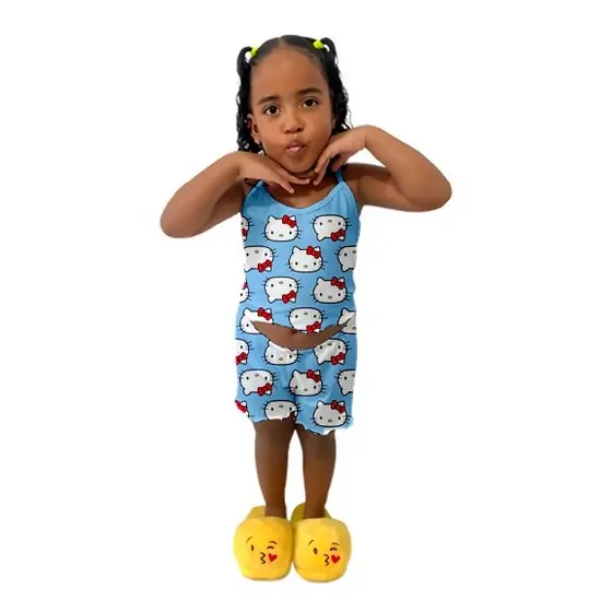 SHORT DOLL INFANTIL PERSONAGENS AZUL