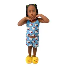 SHORT DOLL INFANTIL PERSONAGENS AZUL