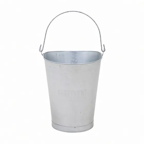 Balde de Ordenha p/ Tirar Leite 10L Galvanizado Fazenda Sitio Vacas - Gudim