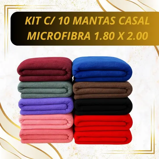 KIT C/ 10 MANTAS CASAL MICROFIBRA 1.80 X 2.00 SUPER FOFINHAS