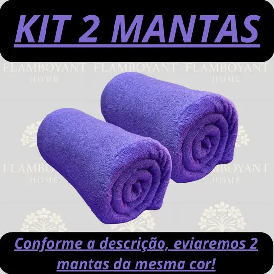 Kit 2 Peças Cobertor Manta Casal da Mesma Cor Super Fofinhas