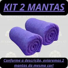 Kit 2 Peças Cobertor Manta Casal da Mesma Cor Super Fofinhas