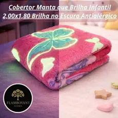 Cobertor Manta Infantil Brilha no Escuro 2,00x1,80 Antialérgico Varias Cores