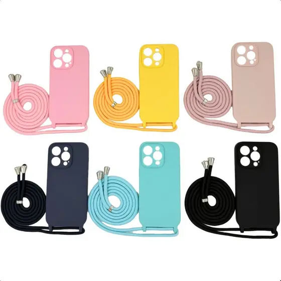 Capa Capinha Case com Alça Integrada Crossbody Tiracolo iPhone 11, iPhone 11 Pro, iPhone 11 Pro Max