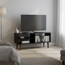 Rack Hack 90cm TV 43 Polegadas Sala Apoio Aparador Bancada Prateleira Estante Canto Chão Pé Retro