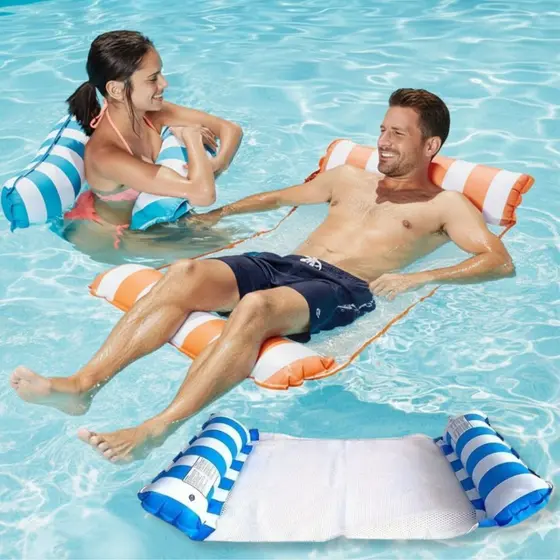 Boia Rede Flutuante 4 em 1 Inflável de Piscina Descanso Colchão Cama Cadeira Adulto Infantil (Boia -019)