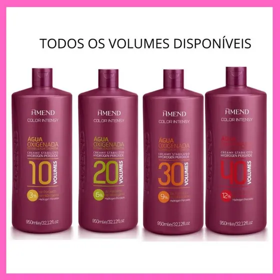 Amend Água Oxigenada 950ml Color Intensy 10vo l-20vol -30vol -40vol