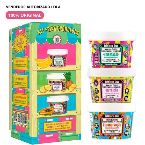 Kit Feira Cronolola Bemdita Ghee 100g Nutrição Hidratação e Reconstrução - Lola Cosmetics