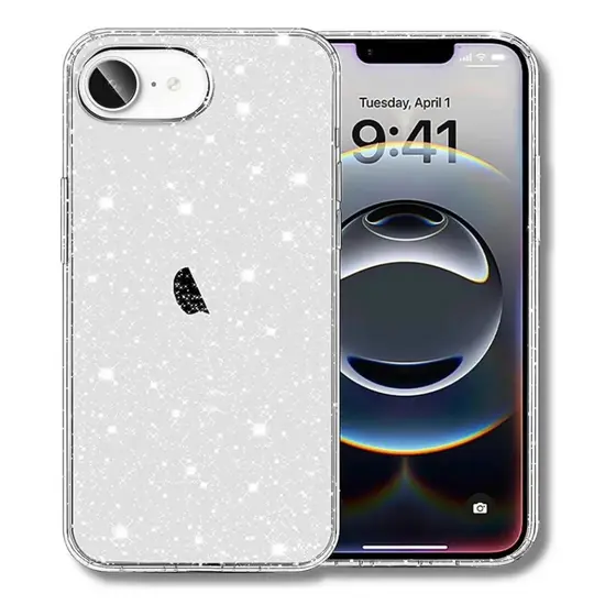 Capinha Capa Brilhante Glitter Cristal Luxo Para iPhone 16E 17E