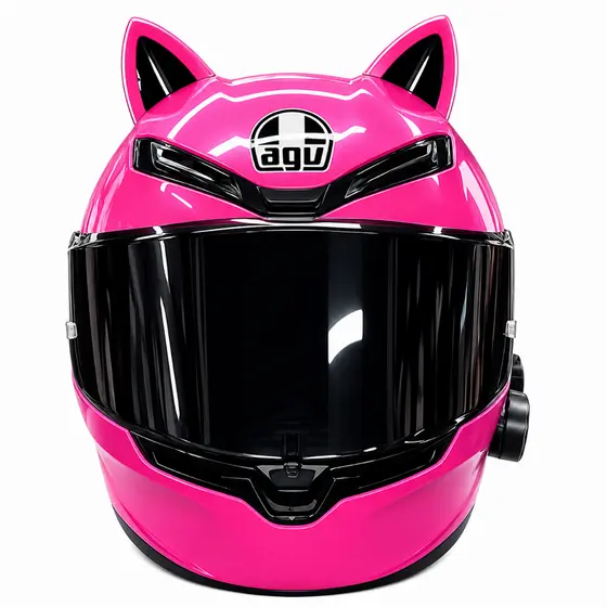 Orelha De Gato Acessório Moto Bike Fixar Capacete Dupla Face