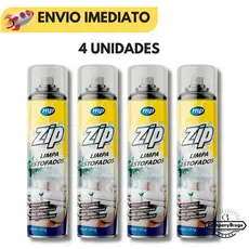 Espuma Spray Zip Clean 300ml Limpa a Seco Sofá, Estofado, Banco de Carro Limpeza Profunda Multiuso