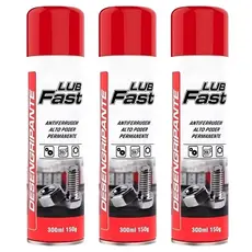 Kit 03 Lubrificantes Antiferrugem Desengripante Lub Fast