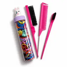 kit de Pente Para Cabelo Com 3 Unidades + Elastico Para Cabelo