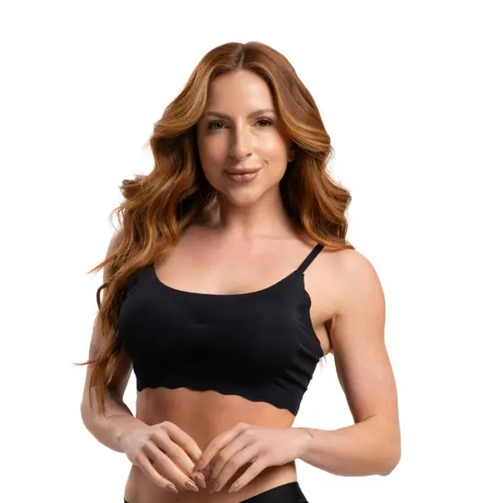 Sutiã Top Feminino Sem Costura Com Bojo Alça Ajustável Ligner