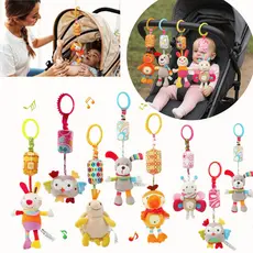 Móbile Chocalho Berço Carrinho Bebê de Pelúcia Macio Brinquedo Infantil
