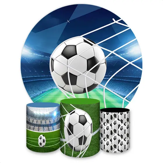 Capas de Painéis, cilindros e Kits completos Sublimados para Festa Tema Futebol