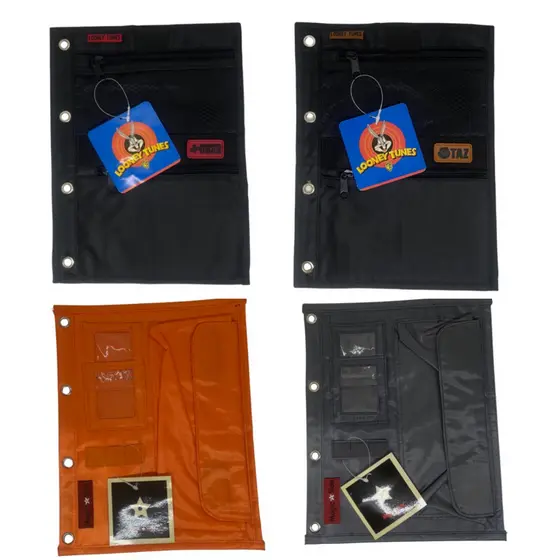 Estojo Para Fichário 4 Argolas Looney Tunes Frajola Preto Estojo Escolar Masculino Feminino Organização Escolar