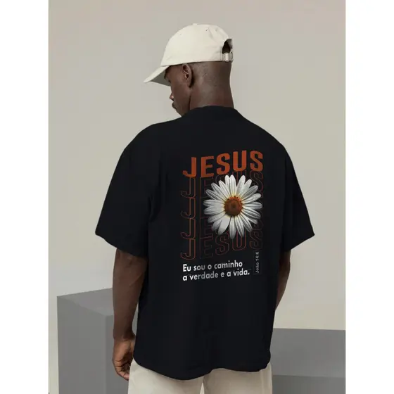 Camiseta Unissex Gospel 100% Algodão – Estampa Cristã | Fé, Deus, Jesus, Versículos Bíblicos | Moda Evangélica