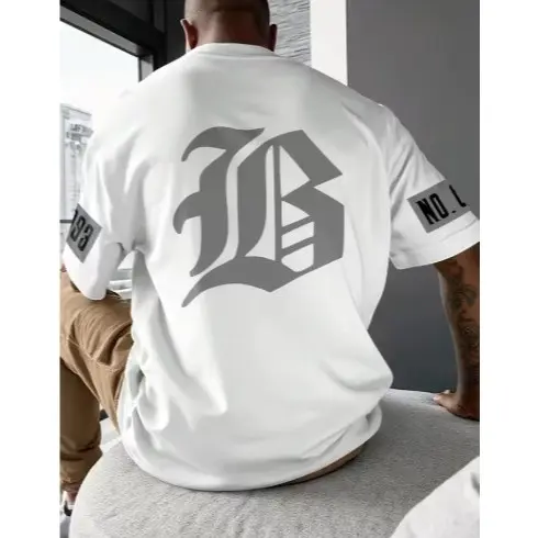 Camisetas masculinas casuais elegantes e simples impressas em 3D para o verãO