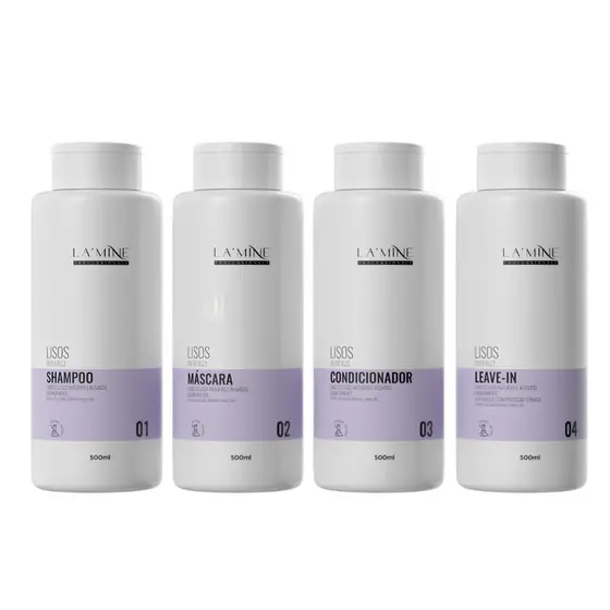 Kit Lamine Lisos Anti-frizz 4 x 500ML